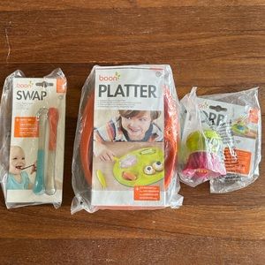 Boon Toddler's Divided Plates Spoon and Soap Dispensing Silicone Dish Br…